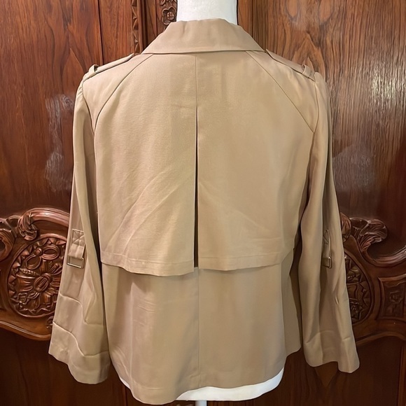 Chicos Tan Jacket Open Front Blouse Blazer - Picture 6 of 10